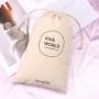 2023 New Arrivals Natural Canvas Christmas Gift Bag For Packing Drawstring Customized Cotton Canvas Shopping Dust Pouch