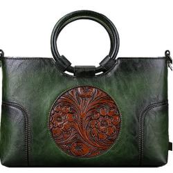 2024 Custom Luxury Emboss Flower PU Leather Bag For Women Ladies Vintage Handbag