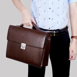 ZWY194 New Fashion Combination Lock Men Briefcase PU Business Daily Portable Waterproof Handbag Wholesale Laptop Shoulder Bag