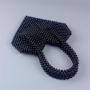 Custom black Heart Beaded acrylic resin bag 2024  Private Label Handmade Women's Dinner Handbag Low MOQ Custom Luxury Pearl Bag