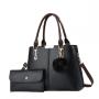 2023 Luxury Large Capacity Ladies Tote Bags Trendy High Quality Leather Women's Handbags With Purse Hair Ball