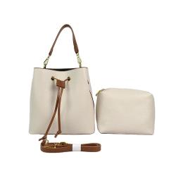 High Quality Handle Shoulder Genuine Leather Handbags Set Women Crossbody Bag Bucket Ladies Hand Bags  With A Mini Bags