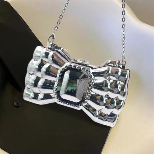 Factory Wholesale Bow Wedding Party Clutch Purse Shoulder Bags Luxury Golden And Silver Evening Bags For Women