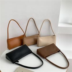 wholesale handbags Fashion plain design PU leather shoulder bag for women Simple South Korean style hand bags ladies luxury