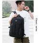 Large Capacity Men's Black Oxford Laptop Backpack Casual and Waterproof with USB for Business Travel Bag Factory Custom LOGO