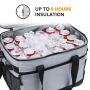 BSCI Custom Logo Collapsible Dual Compartment Large Thermal Cooling Bag Soft Leakproof Reusable Cooler Bag