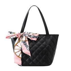 2024 Ladies Handbag Embroidered Scarf Shopping Bag Minimalist Korean Edition Large Capacity Shoulder Bag Fashion Style
