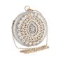 New design round evening bag rhinestone flower bag glitter handbags woman good quality sling bag