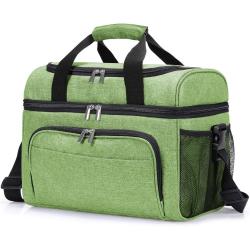 colorful polyester aluminum foil insulation isotherm plastic cooler tote  bag camping high quality food delivery cooler bag