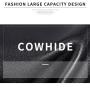KBW223 New European and American Men's Fashion Leather Wallet Anti-RFID Theft Short Hand Push Card Space Money Clip