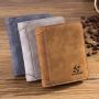 OEM003 New Vintage PU Leather Men Wallet ID Bank Credit Card Holder Clutch Coin Purse Luxury Brand Wallet Frosted Short Wallets