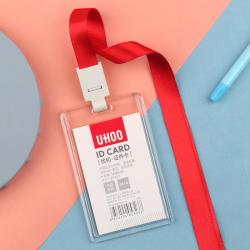 KT002 Acrylic Work ID Neck Strap Card Bus Holders Work Card Bus Access Student Card Holder Candy Color Identity Badge Lanyard