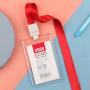 KT002 Acrylic Work ID Neck Strap Card Bus Holders Work Card Bus Access Student Card Holder Candy Color Identity Badge Lanyard