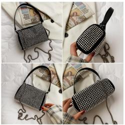 KBW091 2023 Hot Selling Large Capacity Underarm Rhinestone Bag Chain Bag Net Red Handbag Shoulder Mini Crossbody Bag