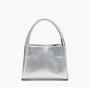 Wholesale New Arrival Vegan Leather Silver  Womens Handbags Unique Lock Handle Fashion Ladies Bucket Handbags
