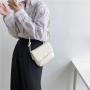 Korea Style New Fashion Trend Cross Bag Solid Color Simple Single Shoulder Bag Pu Retro Flip Small Square Little Black Bag