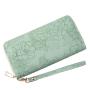 New Long Zipper Clutch Enlarged Cell Phone Bag Embossed Design Large Banknote Clip Simple Women's Wallet Purse