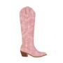 Women's Embroidered Western Cowboy Boots Knee High Stitching Almond Toe Medium Chunky Heel Pointy Toe Fashion Retro Classic Boot
