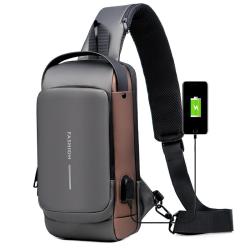 Password lock anti-theft men's chest bag casual sports small chest bags for men shoulder crossbody bag