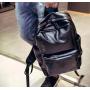 ZWY209 New Fashion Men PU Shoulder Bag Waterproof Lightweight Laptop Bag Simple Casual Outdoor Travel Business Work Backpack