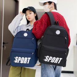 ZR843 Schoolbag New Backpack Fashion High Capacity Unisex Computer Laptop Bag Nylon High School Students Letter Backpack Sport