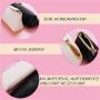 Gelory Lovely Stationery Bag PU Leather Pen Pencil Case Cute Slim Zipper Cosmetic Bag Small Pencil Pouch Portable