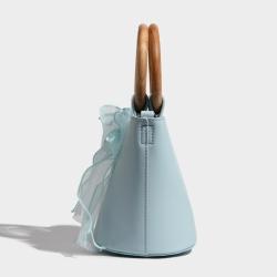 2024 Custom Butterfly Knot Purses And Handbags Wooden Handle Bucket Bags Women Handbags Ladies