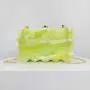 2024 latest yellow green square acrylic box evening bag clutch for women party purse Wedding Dinner handbags
