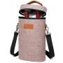 Gelory Custom Logo Insulated Leakproof 2 Bottle Wine Cooler Bag Padded Portable Wine Tote Bag for Travel, Picnic