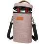 Gelory Custom Logo Insulated Leakproof 2 Bottle Wine Cooler Bag Padded Portable Wine Tote Bag for Travel, Picnic
