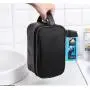customized canvas make up bag luxury waterproof black hanging hanging toiletry bag