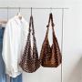 women's cross body bag simple large capacity fluffy bag new products popular leopard print single shoulder tote bag