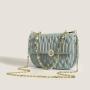 2024 Custom Wrinkle Leather Crossbody Bag Purse For Women With Metal Diamond Chain