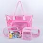 Wholesale Stock Transparent Female Bags Women Handbag Clear PVC Custom Designer Portable Clear Shoulder Bag