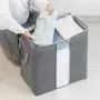 SN001 Foldable Clothes Organizer Nonwovens Storage Containers for Organizing Bedroom Closet Clothing Comforter Organization