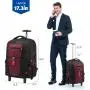 LOVEVOOK Large Carry on Luggage Business Rolling Backpack Waterproof Laptop Back pack with Wheels Travel Backpack Bag for Men
