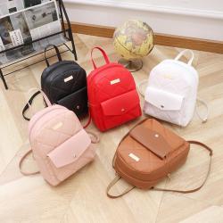 Hot sale backpack bag women large capacity  pu leather backpacks woman wholesale cheap student schoolbag shoulder bag