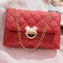 Promotion wholesale trendy PU leather cute sling messenger girls handbag for women