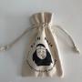 Custom Logo Printed Cotton Canvas Drawstring Gift Pouch Eco Cotton Bag