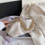 Thick Chain Handbag Pu Leather Fold Shoulder Bags Designer Dumpling Bag Women Crossbody Messenger Cloud Chain Bag