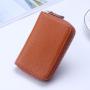 Hot Sales Women's Anti-Theft Zipper Short Wallet Solid Pattern PU and Polyester Lined Wallets Card Holders For Ladies