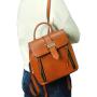Classic PU Leather Small Black Lady Backpack for Women Lightweight Backpack with Adjustable Shoulder Strap