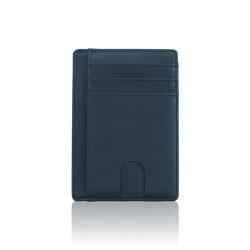 Leather Card Holder Men's Slim Card Holder Wallet RFID Blocking Leather Card Holder