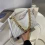 Lattice Popular Style Elegant Chain Pu Leather Bag Women Hand Bags Luxury 20231pu Leather White Shoulder Bag