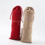 Customized Luxury Long Velvet Pouch Drawstring Velvet Pen Bag Pencil Packaging Bags Red Brown Velvet Pen Pouch