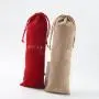 Customized Luxury Long Velvet Pouch Drawstring Velvet Pen Bag Pencil Packaging Bags Red Brown Velvet Pen Pouch