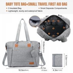 LOVEVOOK fabric diaper bag with large capacity for mommy nappy bags fashion women travel tote baby diaper bags with Changing Pad