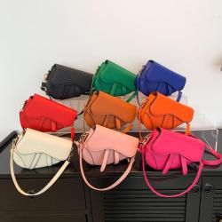 Western Style Women Bags 2024 Fashion New Trend Color Contrast Korean Single Shoulder Handbag Crossbody Saddle Bags