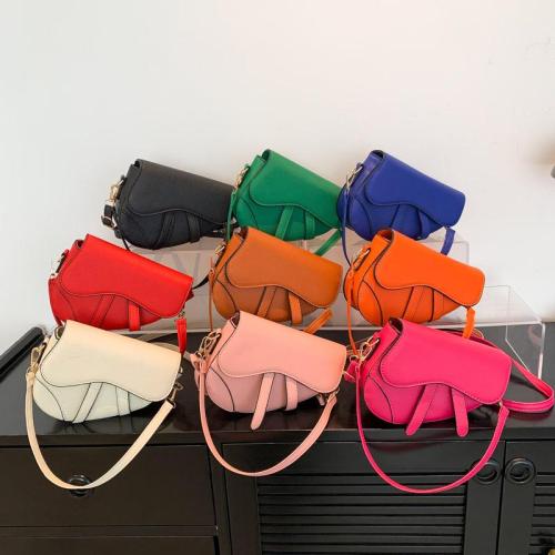 Western Style Women Bags 2024 Fashion New Trend Color Contrast Korean Single Shoulder Handbag Crossbody Saddle Bags