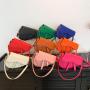 Western Style Women Bags 2024 Fashion New Trend Color Contrast Korean Single Shoulder Handbag Crossbody Saddle Bags